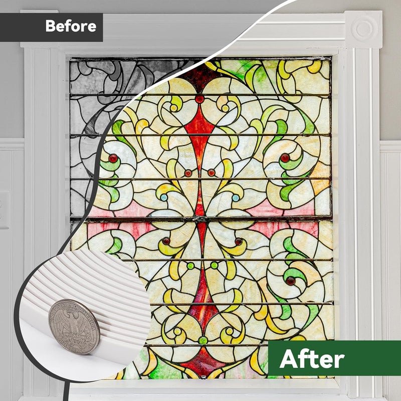 JSIWOTH 9.8 Ft Peel and Stick Wall Molding Trim, White(Paintable) Self Adhesive Flexible Trim for Wall, Edges, Borders, Window Frames, Backsplash Tiles, Baseboard & More (W:0.4", T:0.1") - Image 5
